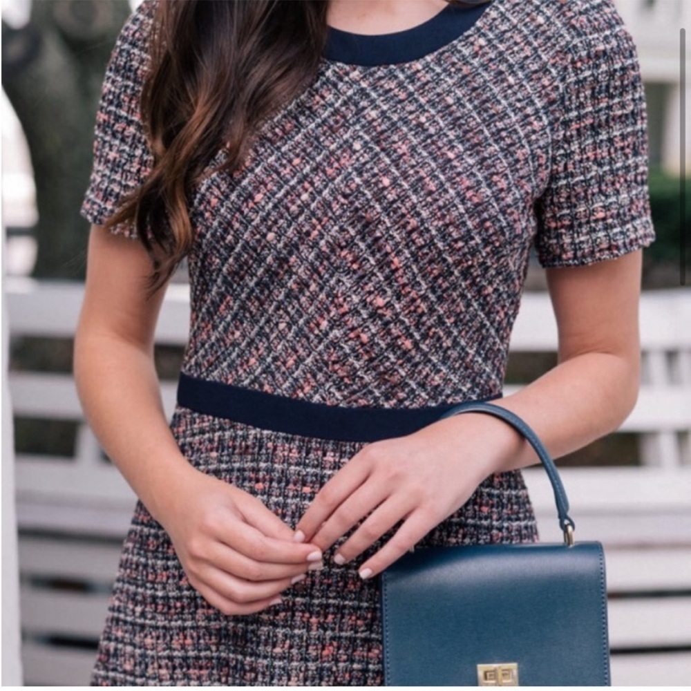 Gal Meets Glam Marley Tweed Boucle Dress Size 4 - Picture 4 of 14